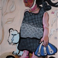 Miella, 100 x 70 cm, acrylic and ink on canvas, 2012